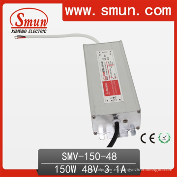 Fuente de alimentación impermeable IP67 del conductor del LED de 150W 48V 3A